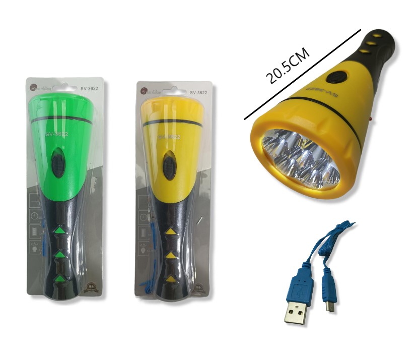 LINTERNA RECARGABLE 7 LED GRANDE